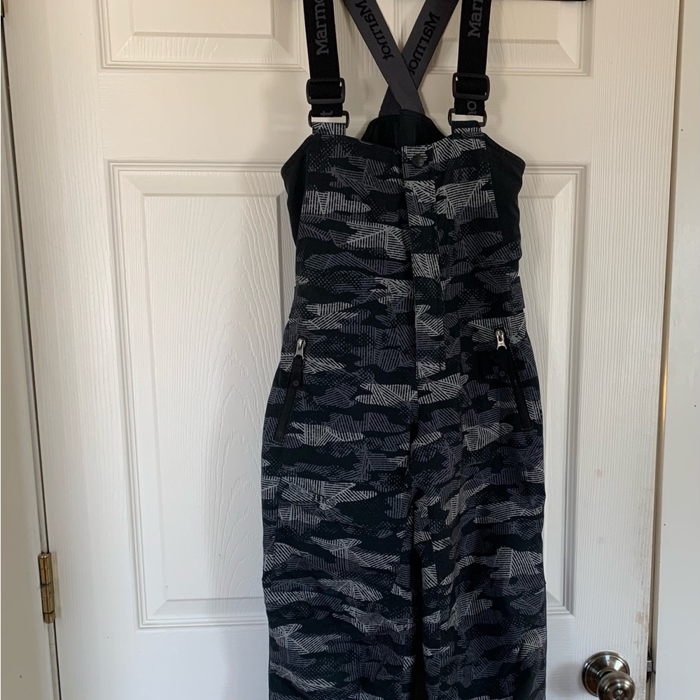 Marmot kids snow ski bib size Medium EUC